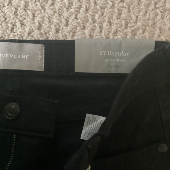 NWT Everlane high rise skinny black jeans, size 27 - Picture 2 of 3